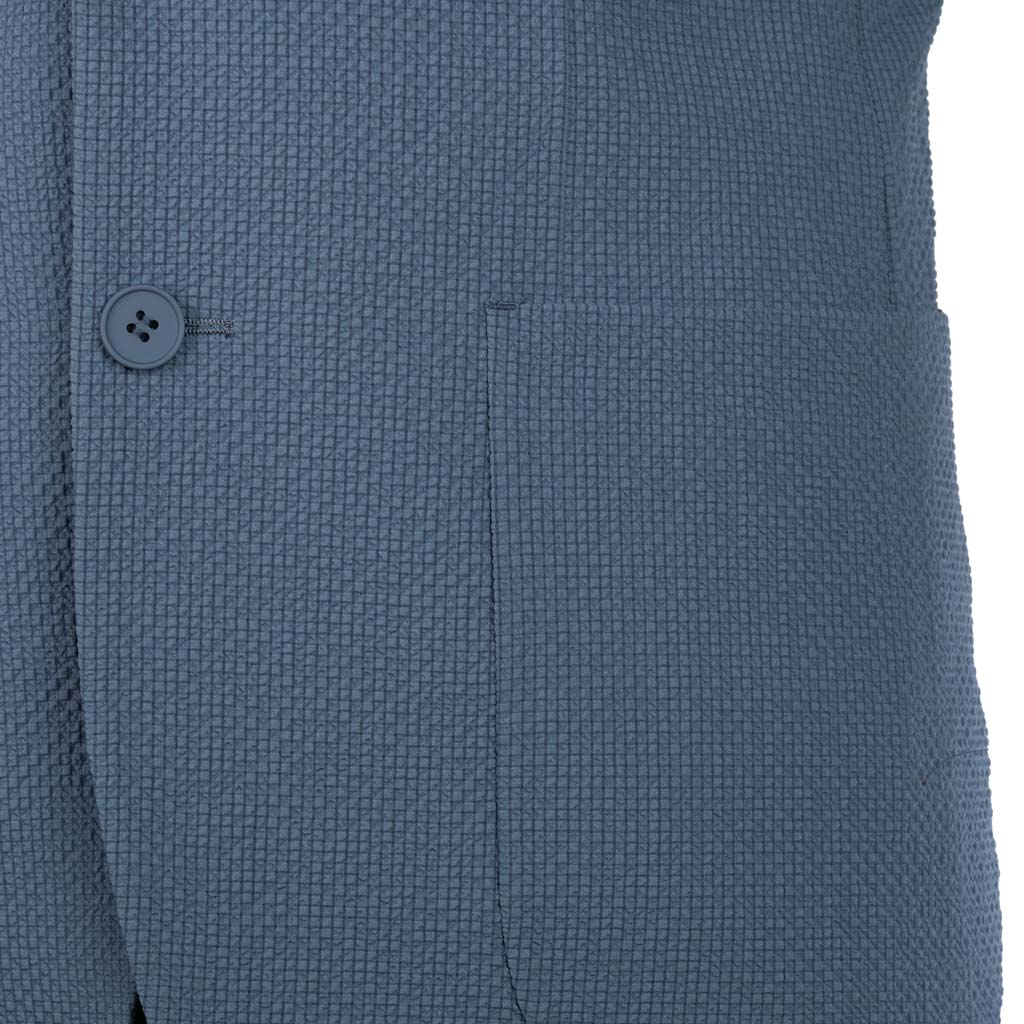 GIACCA ANTONY MORATO SLIM FIT MOD. "JULIE" IN SEERSUCKER INCRESPATO - COL. BLU CHINA