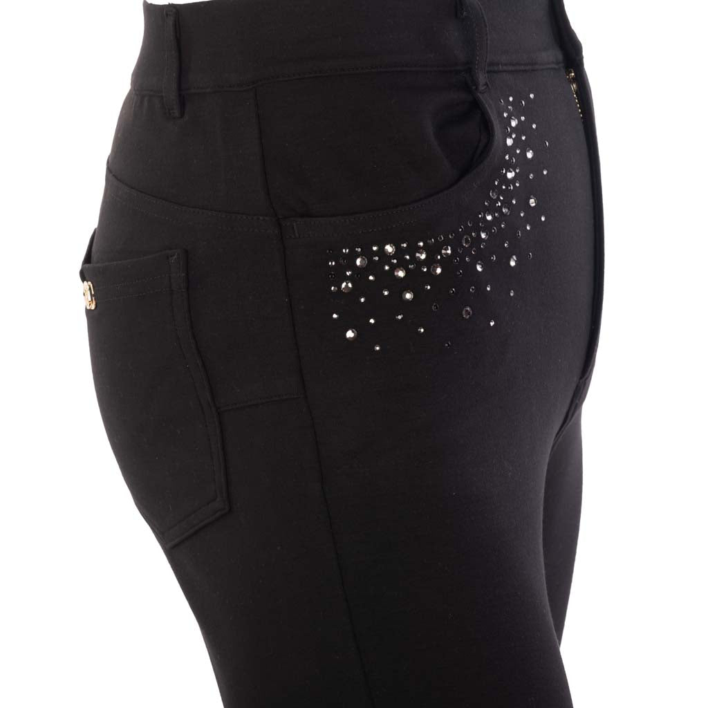 PANTALONE DONNA LIU JO CON STRASS - COL. NERO