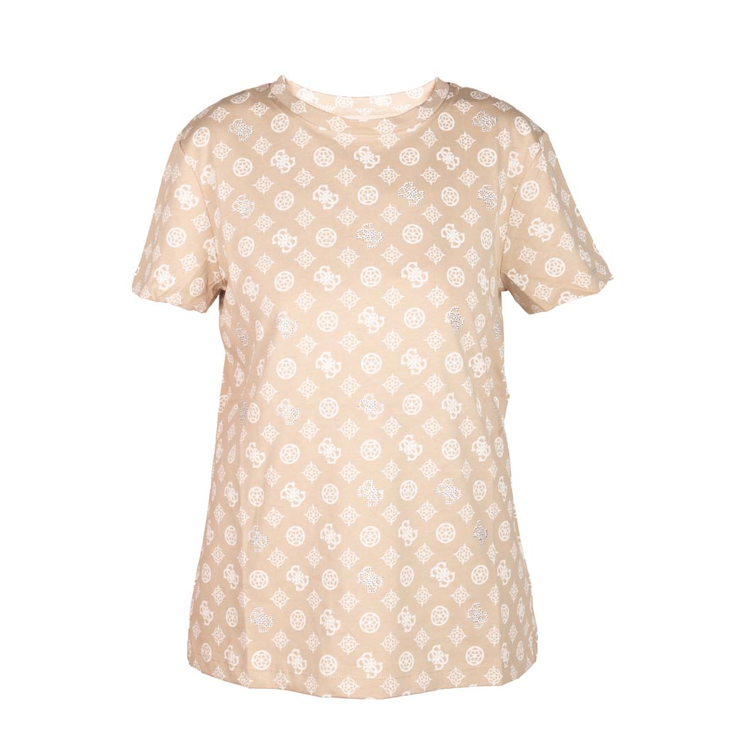 T-SHIRT DONNA GUESS CON LOGO ALL OVER - Colori disponibili: 2