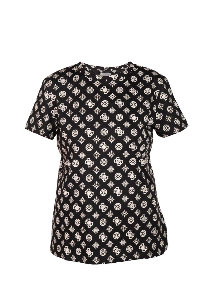 T-SHIRT DONNA GUESS CON LOGO ALL OVER - Colori disponibili: 2