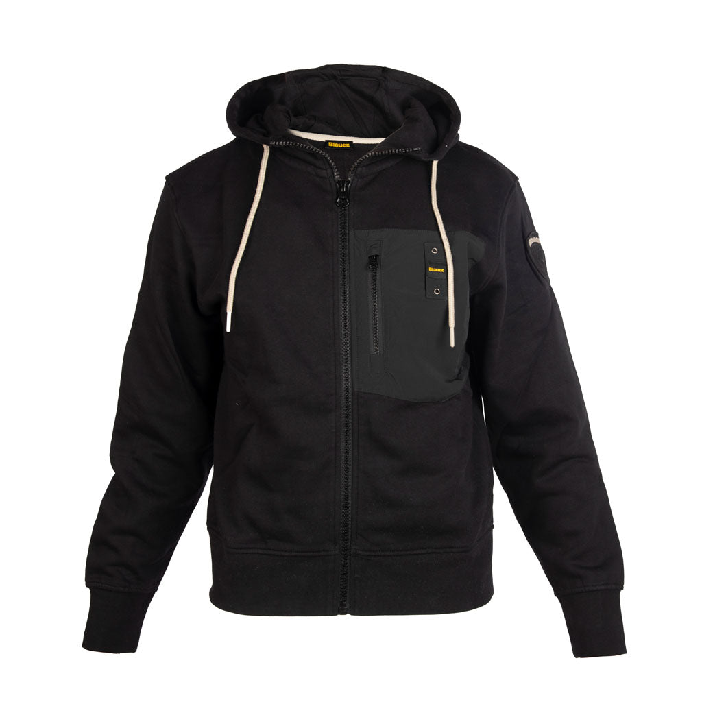 FELPA UOMO BLAUER APERTA CON CAPPUCCIO - Colori disponibili: 2