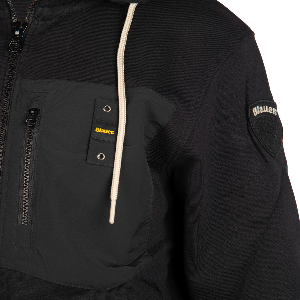 FELPA UOMO BLAUER APERTA CON CAPPUCCIO - Colori disponibili: 2