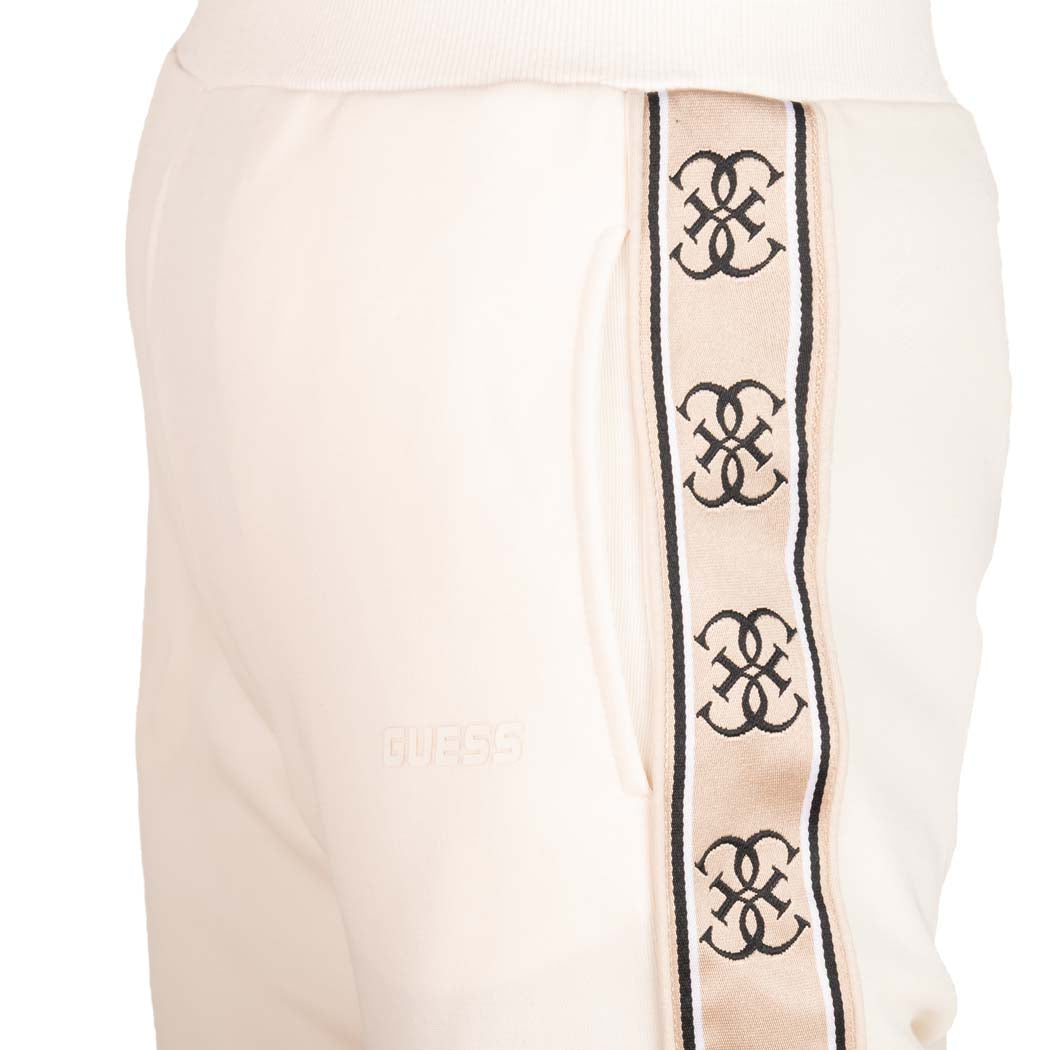 PANTALONE JOGGER DONNA GUESS CON LOGO LATERALE - COL. CREMA