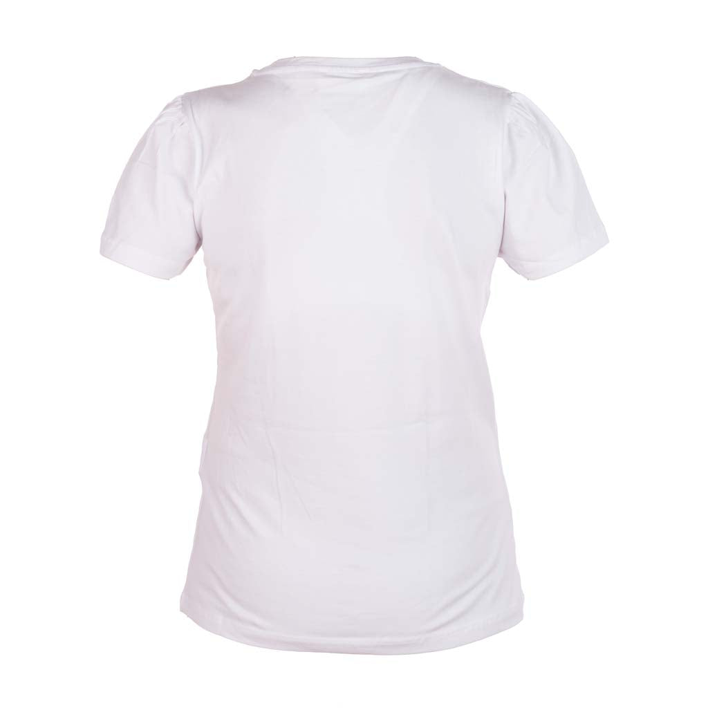 T-SHIRT DONNA GAUDI' CON LETTERING FRONTALE - COL. BIANCO