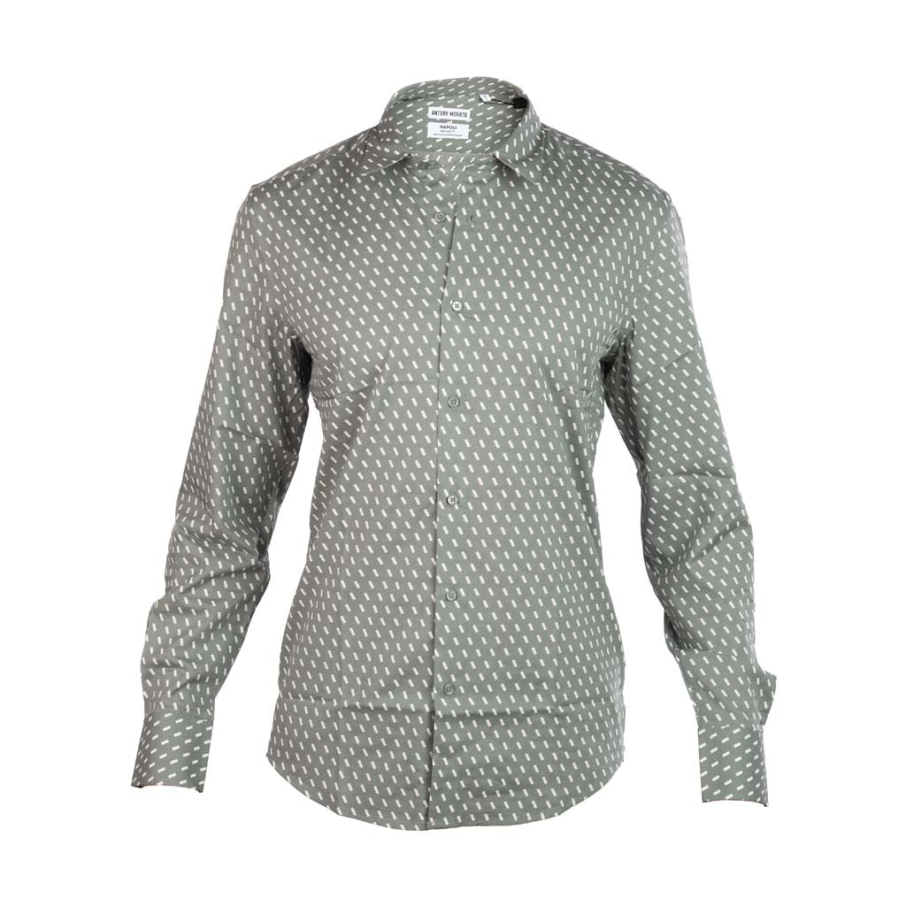 CAMICIA ANTONY MORATO REGULAR FIT MOD. "NAPOLI" - COL. VERDE AGAVE