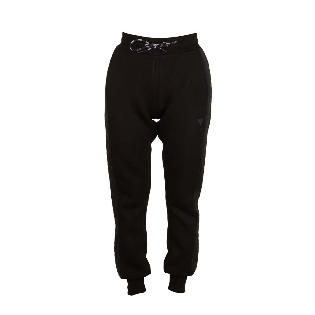 JOGGER DONNA GUESS CON BANDE LOGATE LATERALI - COL. NERO