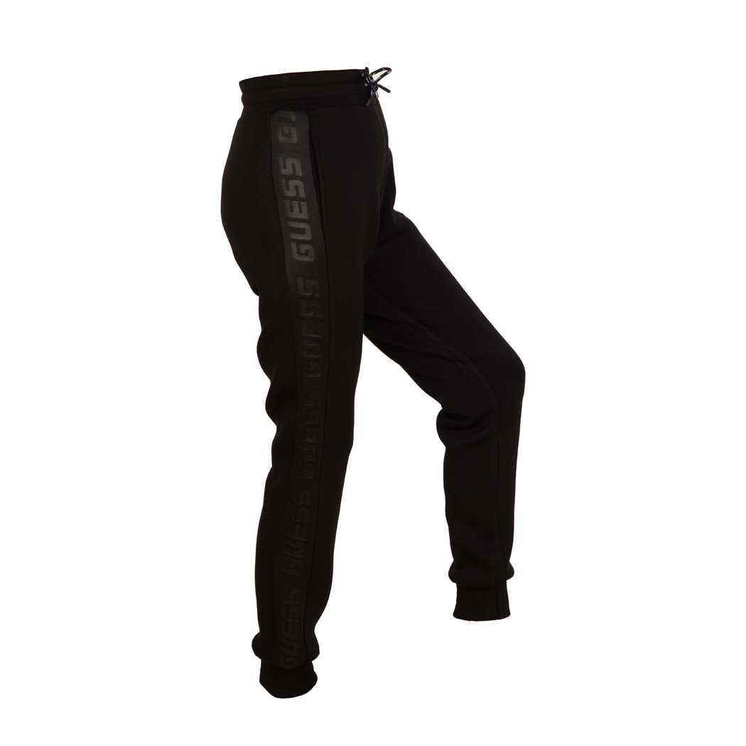 JOGGER DONNA GUESS CON BANDE LOGATE LATERALI - COL. NERO