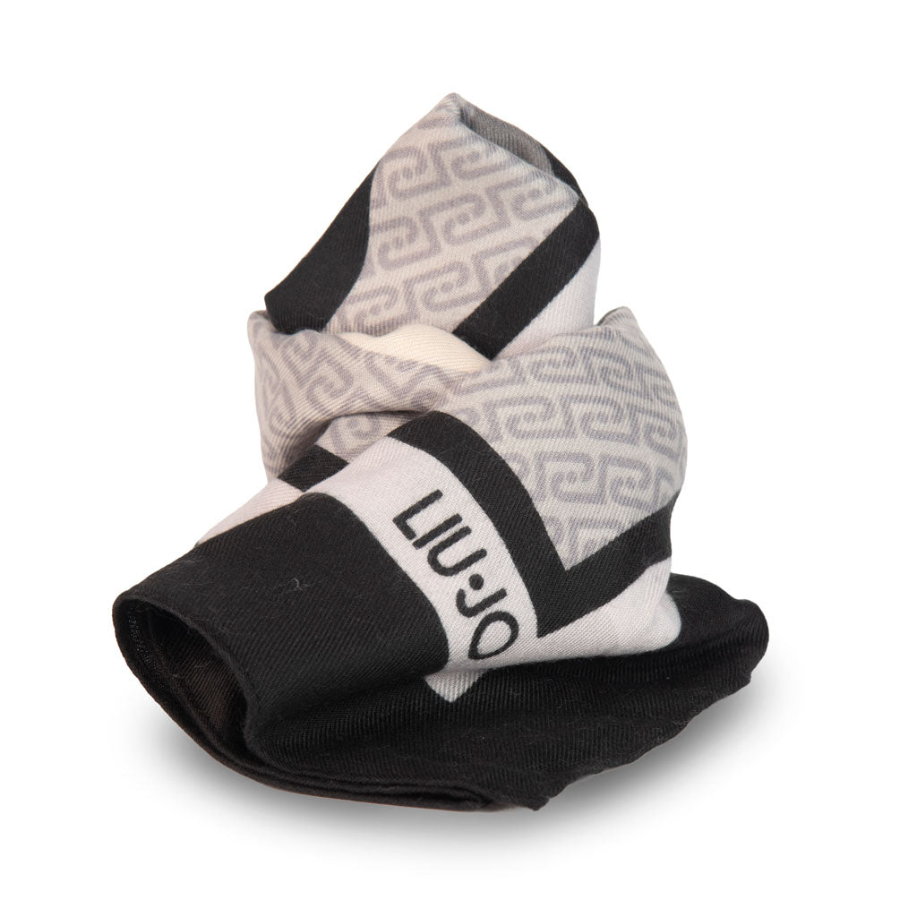 FOULARD DONNA LIU JO CON STAMPA LOGO ALL OVER - Colori disponibili: 3