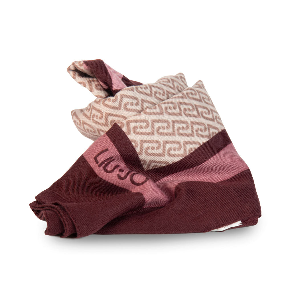 FOULARD DONNA LIU JO CON STAMPA LOGO ALL OVER - Colori disponibili: 3