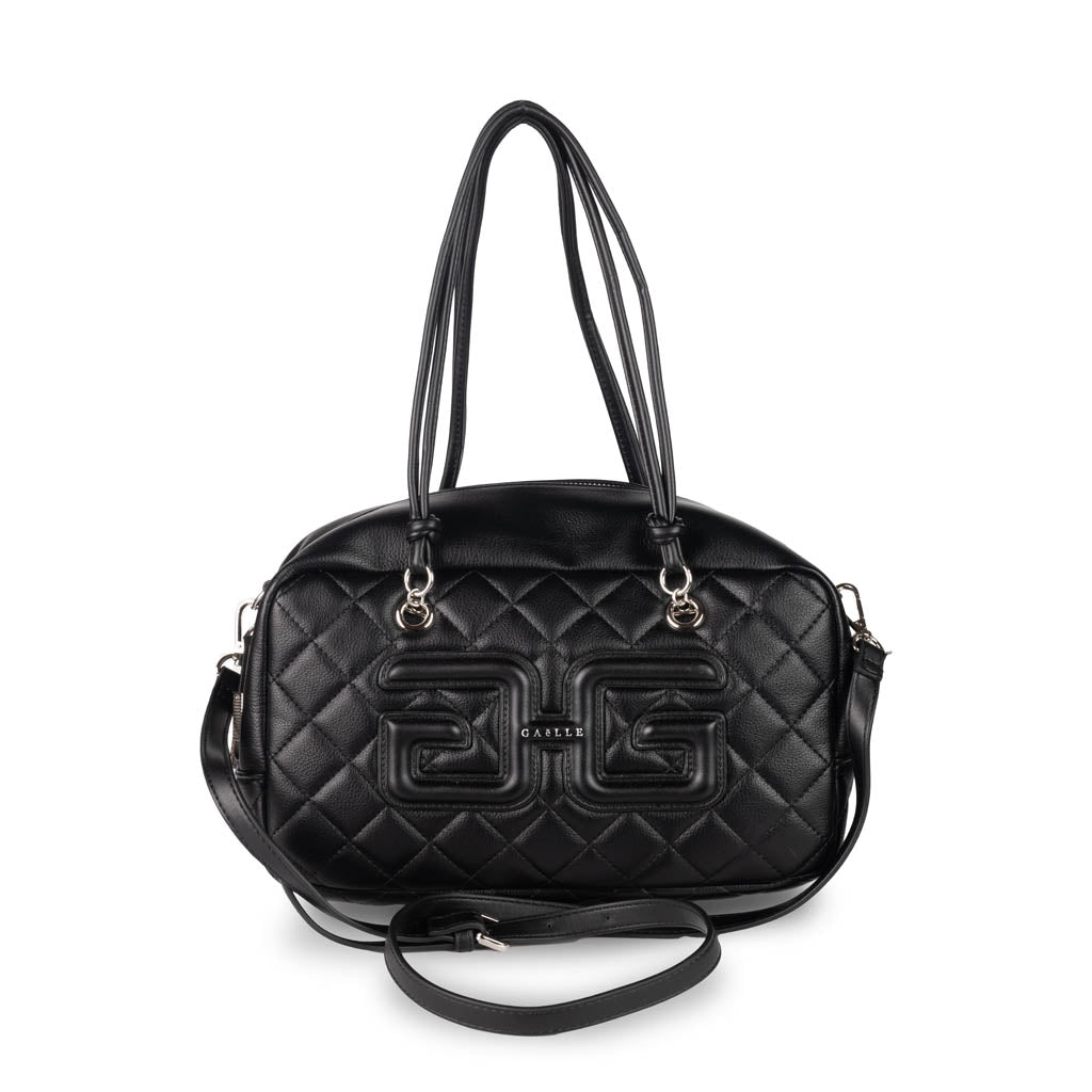 BORSA DUFFLE DONNA GAELLE IN ECOPELLE MATELASSE' - COL. NERO