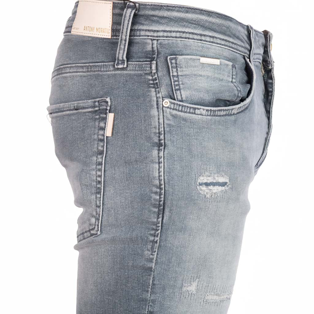 JEANS ANTONY MORATO TAPERED FIT MOD. "OZZY" IN DENIM AUTHENTIC SPECIAL CON STRAPPI - COL. BLU DENIM