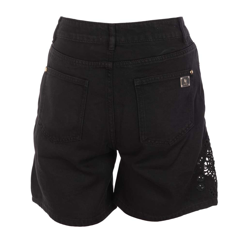 SHORTS DONNA GAUDI' IN MISTO COTONE CON RICAMO TRAFORATO - Colori disponibili: 2