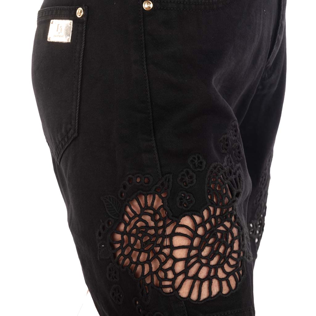 SHORTS DONNA GAUDI' IN MISTO COTONE CON RICAMO TRAFORATO - Colori disponibili: 2
