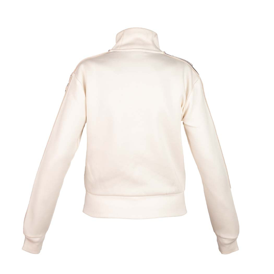 FELPA DONNA GUESS CON BANDE LATERALI LOGATE - COL. CREMA
