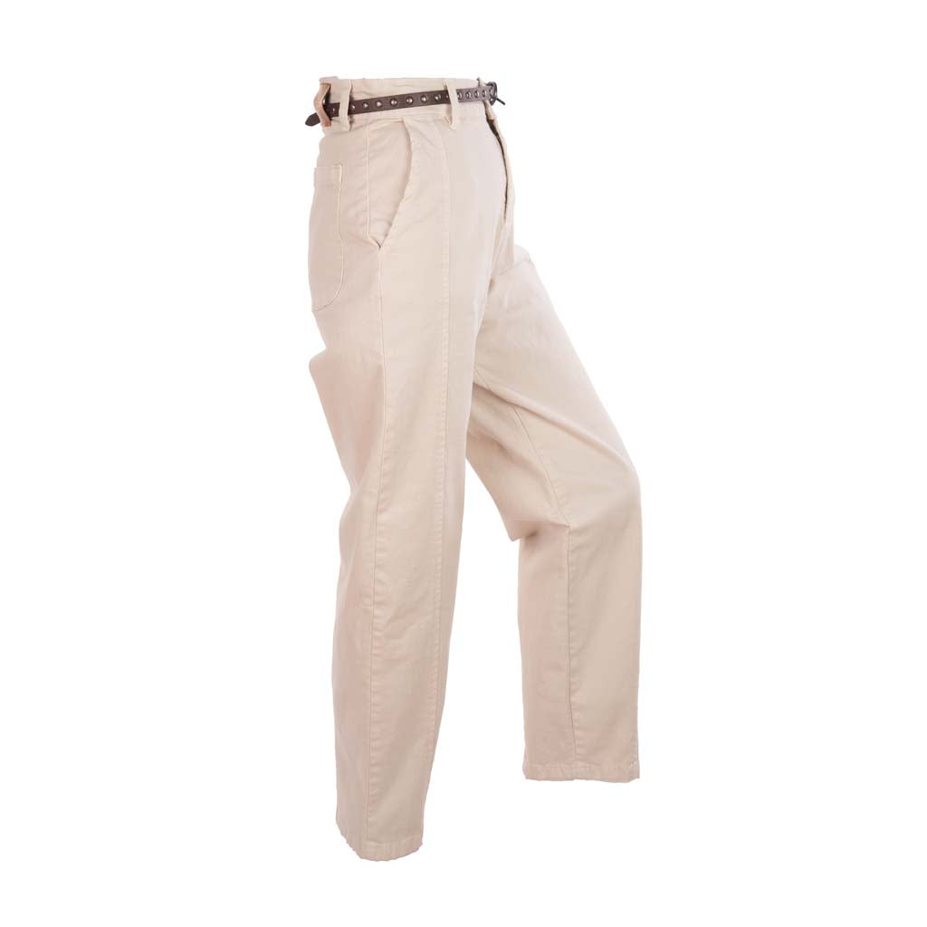 PANTALONE DONNA RINASCIMENTO IN COTONE ELASTICIZZATO - COL. BEIGE