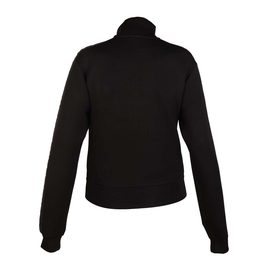 FELPA DONNA GUESS CON BANDE LATERALI LOGATE - COL. NERO