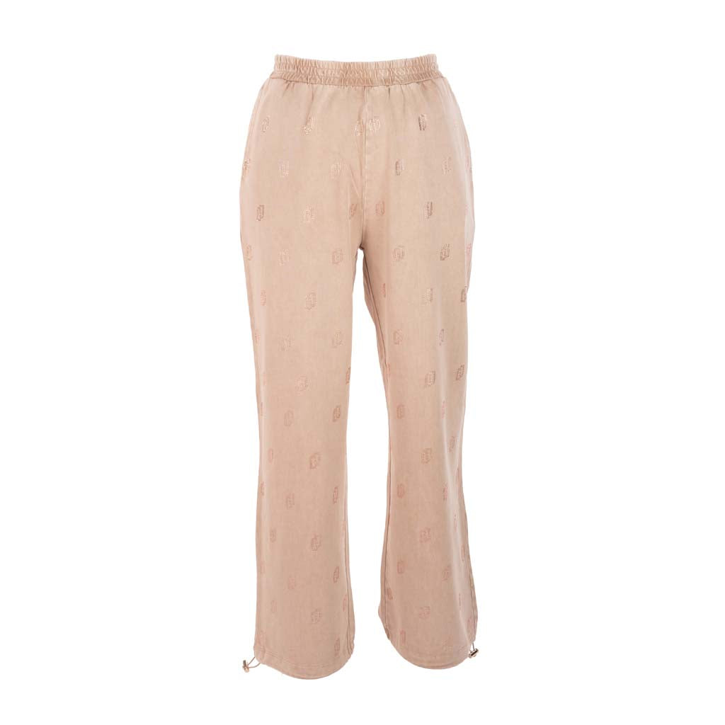 PANTALONE DONNA LIU JO IN JERSEY DELAVE' CON STRASS - Colori disponibili: 2