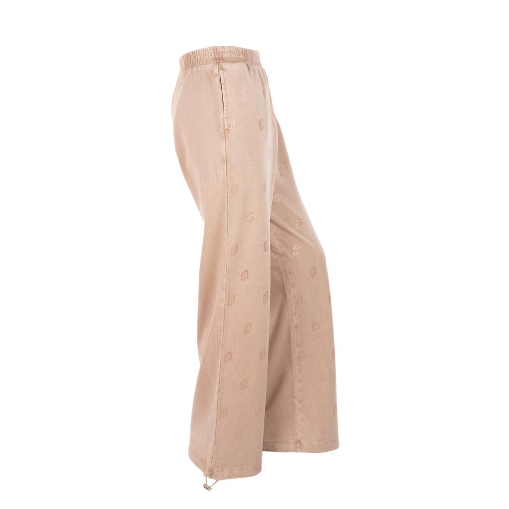 PANTALONE DONNA LIU JO IN JERSEY DELAVE' CON STRASS - Colori disponibili: 2