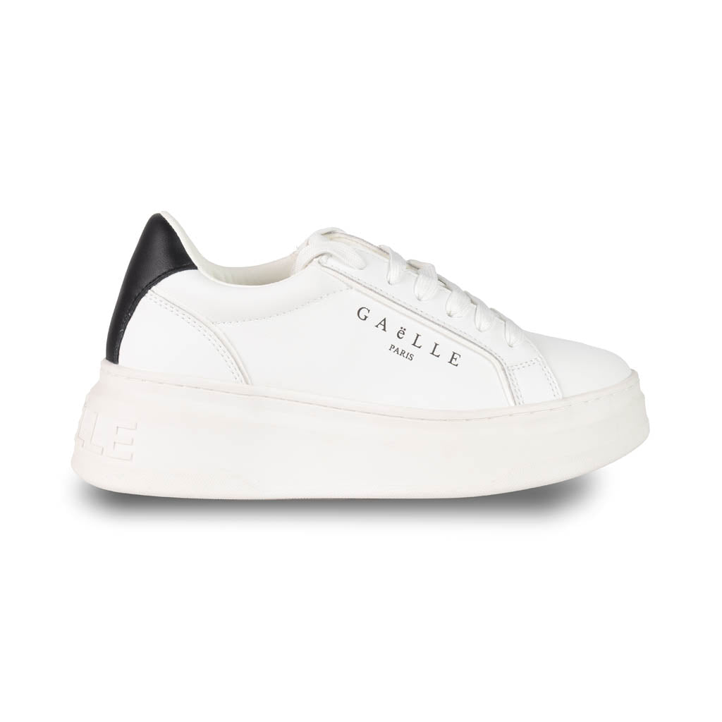 SNEAKERS DONNA GAELLE IN PELLE - COL. BIANCO