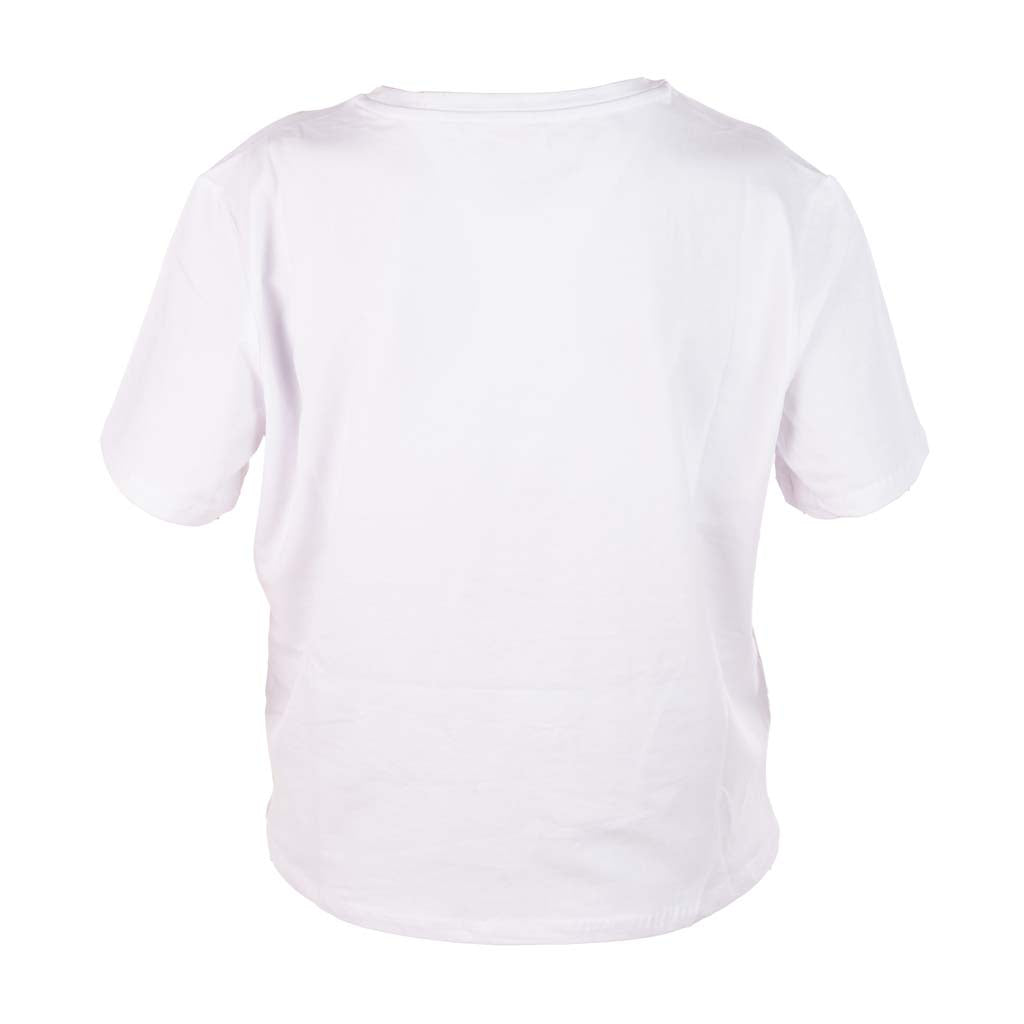 T-SHIRT DONNA GAUDI' CON STAMPA E NODO AL FONDO - Colori disponibili: 2