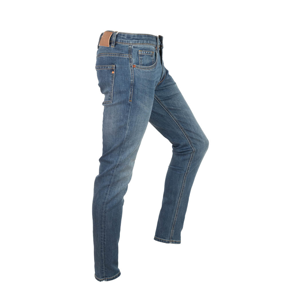 JEANS UOMO GIANNI LUPO MOD. "KEVIN" SKINNY FIT CON ABRASIONI - LAVAGGIO MEDIO