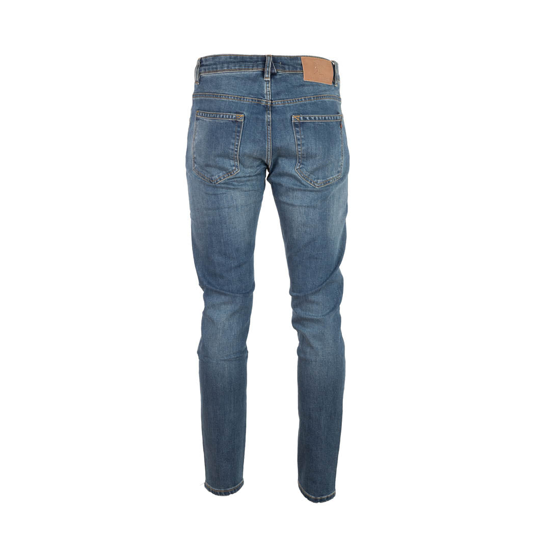 JEANS UOMO GIANNI LUPO MOD. "KEVIN" SKINNY FIT CON ABRASIONI - LAVAGGIO MEDIO
