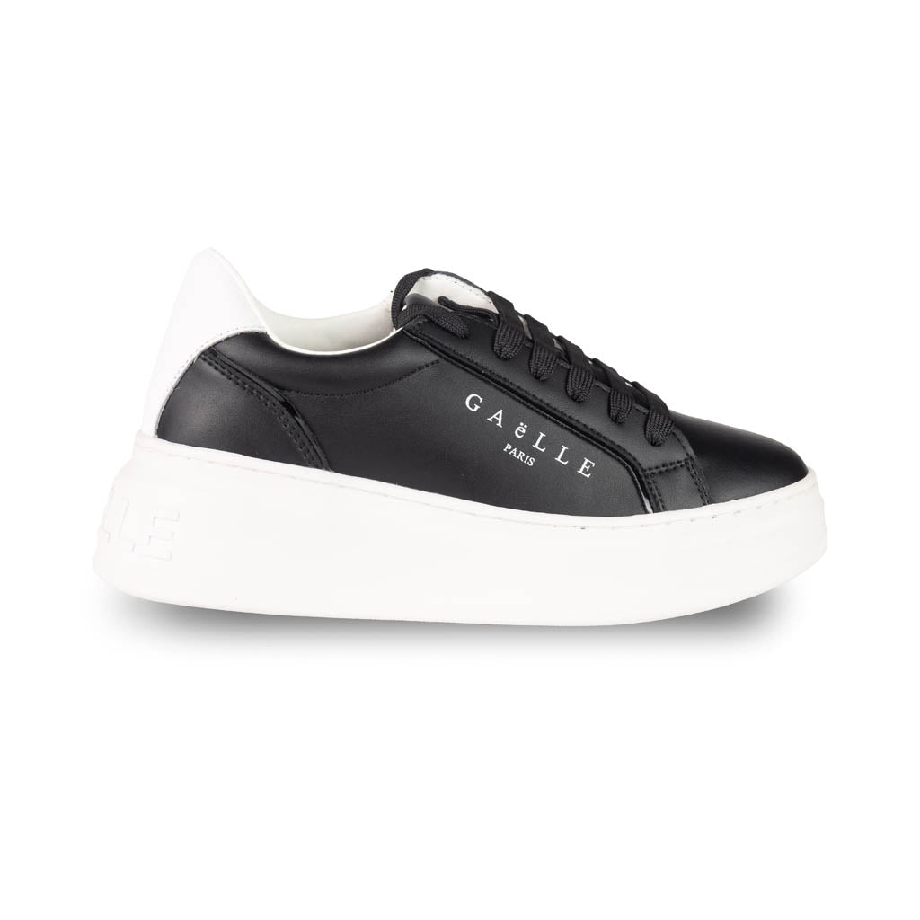 SNEAKERS DONNA GAELLE IN PELLE - COL. NERO