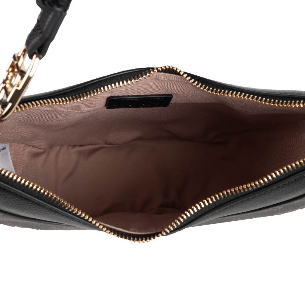 BORSA HOBO MEDIA DONNA LIU JO CON LOGO - COL. NERO