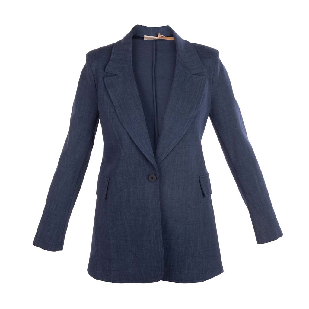 GIACCA DONNA RINASCIMENTO IN MISTO VISCOSA - COL. BLU