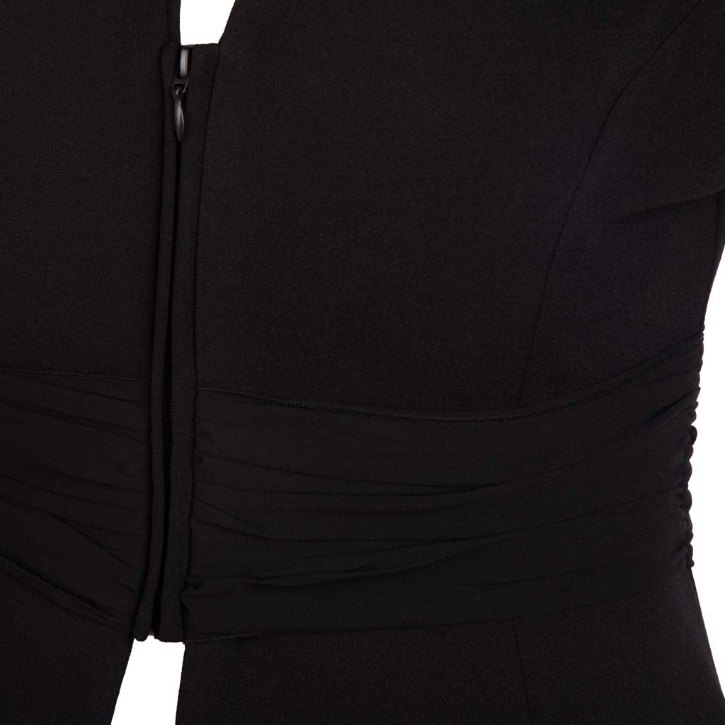 GIACCA DONNA RINASCIMENTO CON DRAPPEGGIO E SCOLLO A V - COL. NERO