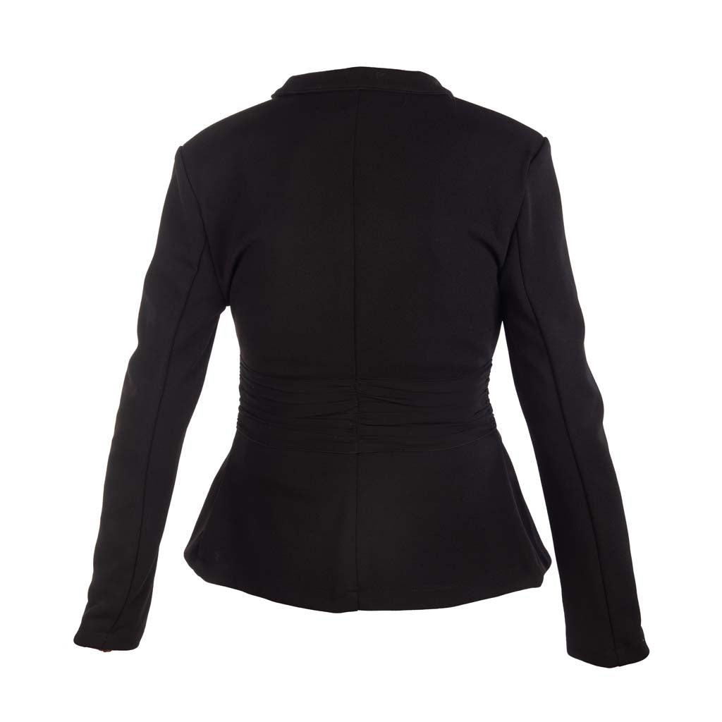 GIACCA DONNA RINASCIMENTO CON DRAPPEGGIO E SCOLLO A V - COL. NERO