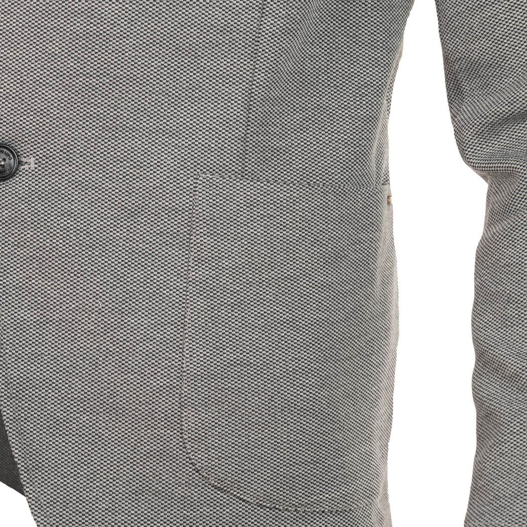 BLAZER MONOPETTO UOMO GIANNI LUPO IN TESSUTO TEXTURIZZATO - COL. GRIGIO