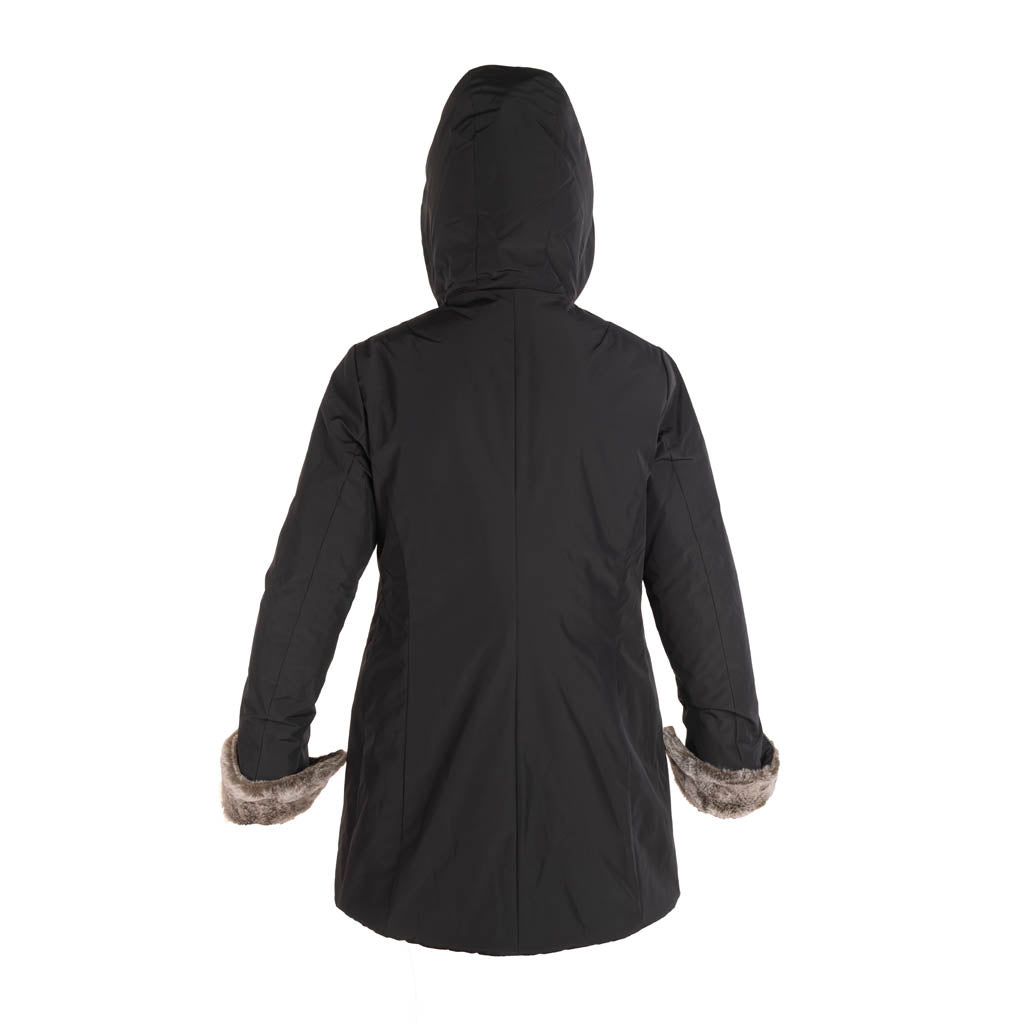 PARKA LUNGO DONNA SUNS MOD. "MARMOLADA" CON ECOPELLICCIA INTERNA - Colori disponibili: 2