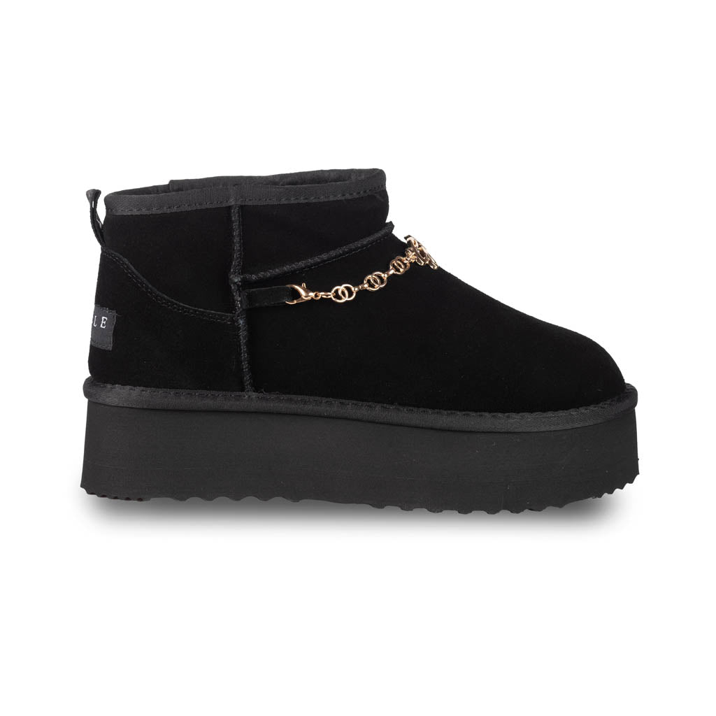 STIVALI BASSI ESKIMO DONNA GAELLE IN SUEDE ED ECO PELLICCIA - COL. NERO