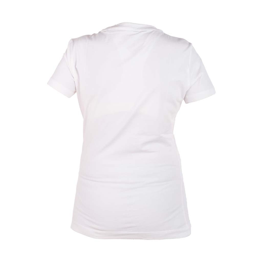 T-SHIRT DONNA GUESS CON STAMPA FLOREALE E LOGO - COL. BIANCO
