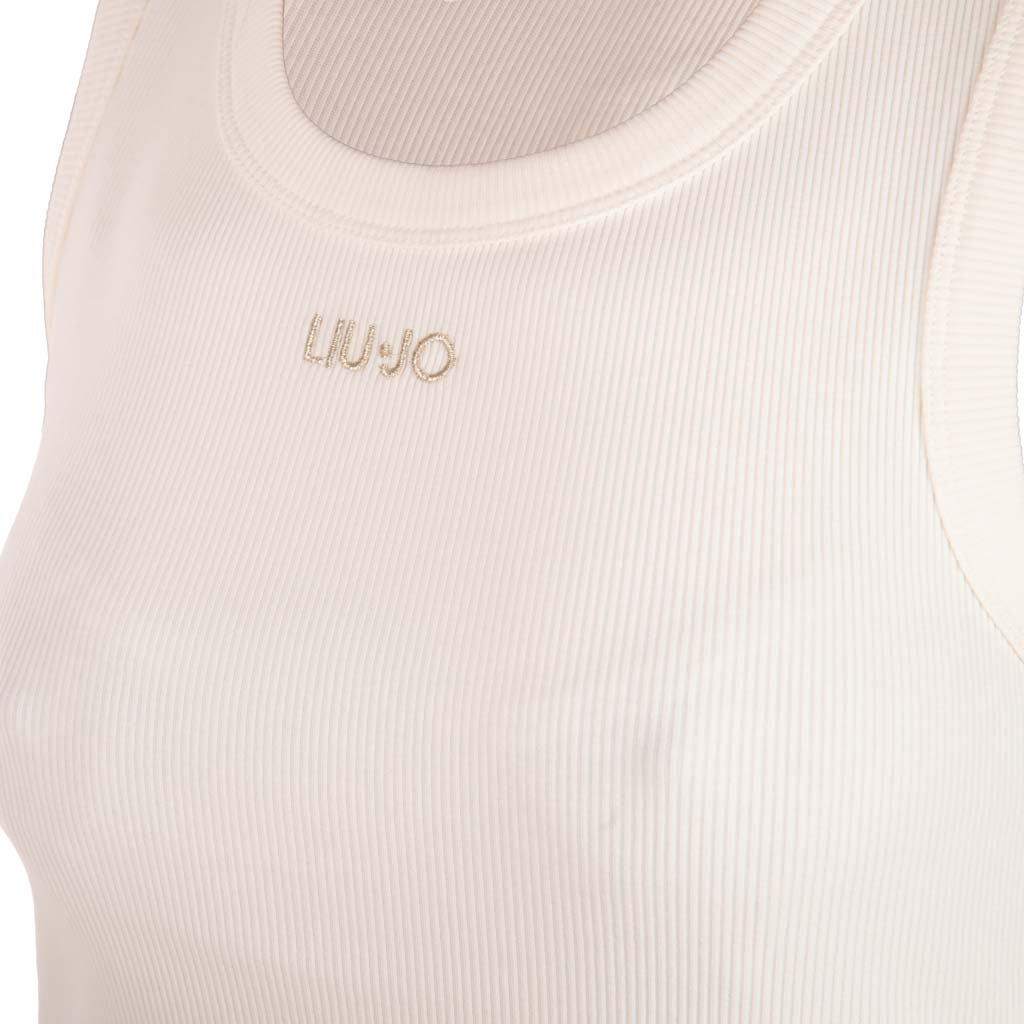 TOP DONNA LIU JO A COSTINE CON LOGO - Colori disponibili: 2