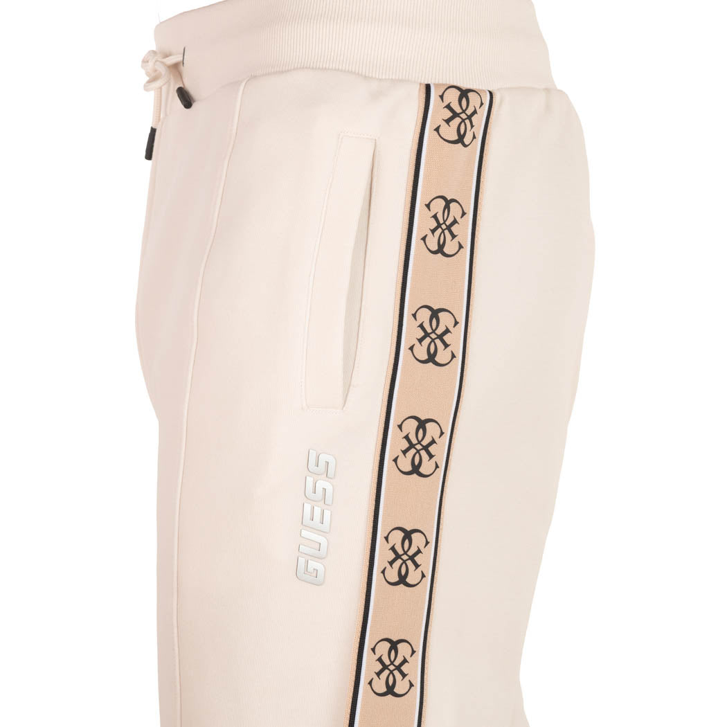 PANTALONE JOGGER UOMO GUESS CON BANDA LOGATA - COL. CREMA