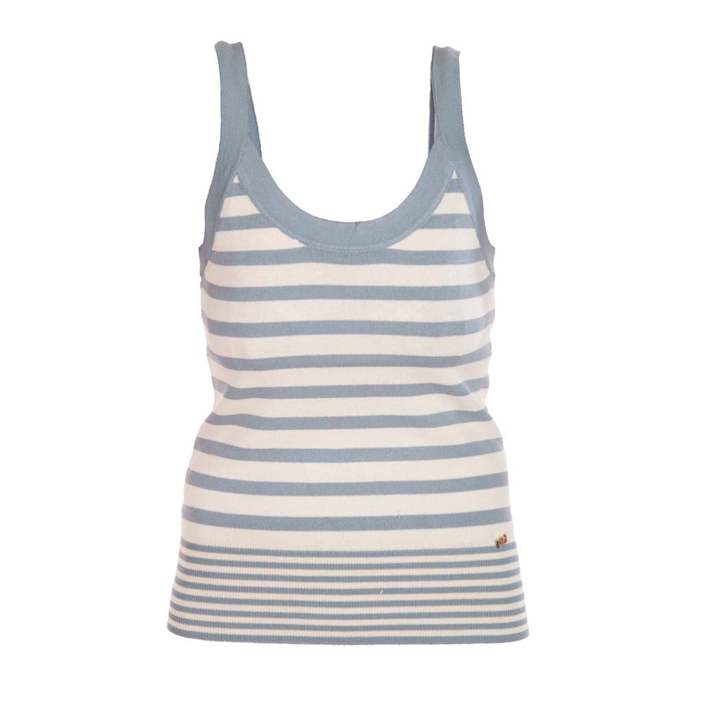 TOP DONNA ARTIGLI A COSTINE MOD. "ELEONOR" - COL. POLVERE / PANNA