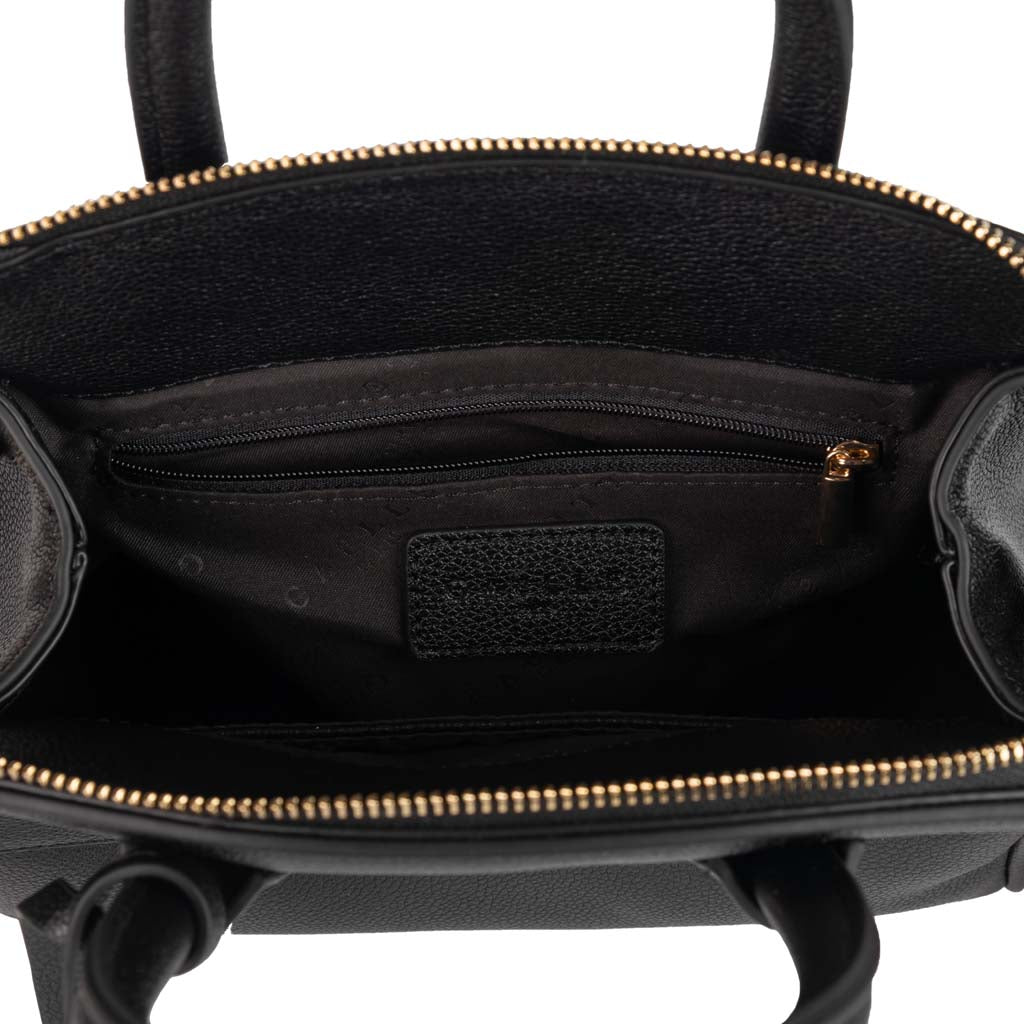 BORSA A MANO DONNA GAELLE CON TRACOLLA JACQUARD - COL. NERO