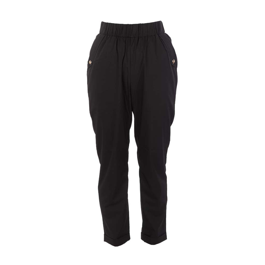 PANTALONE DONNA LIU JO SLIM FIT CON RISVOLTO - Colori disponibili: 2