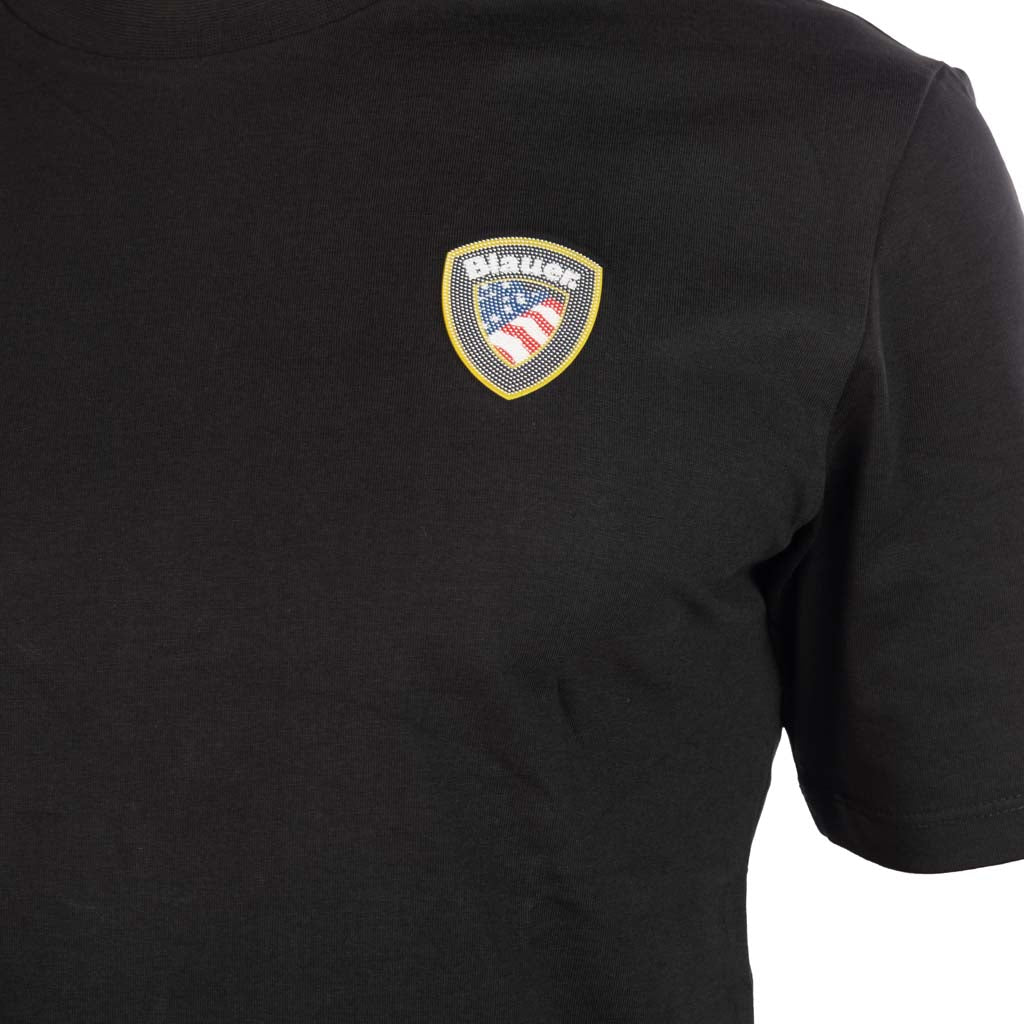 T-SHIRT UOMO BLAUER IN COTONE CON SCUDO LOGATO - Colori disponibili: 4