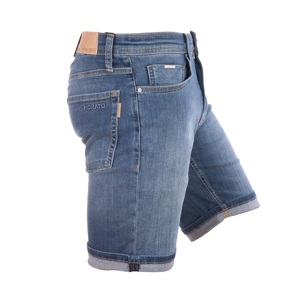 PANTALONI CORTI ANTONY MORATO SKINNY FIT MOD. "RANDY" IN DENIM ELASTICIZZATO - COL. BLU DENIM