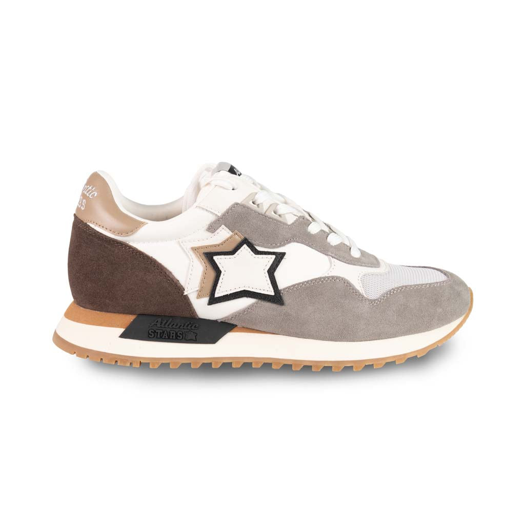 SNEAKERS UOMO ATLANTIC STARS MOD. "DRACO" - COL. BORDEAUX / GRIGIO