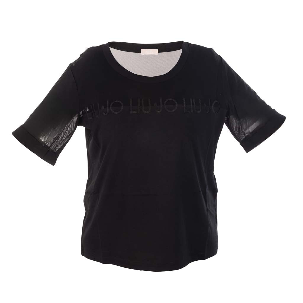 T-SHIRT DONNA LIU JO IN JERSEY E MESH - Colori disponibili: 2
