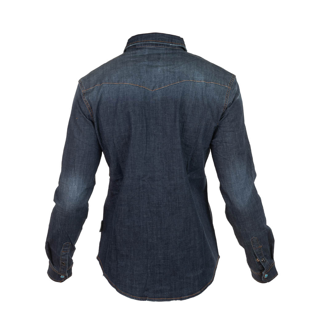 CAMICIA UOMO BERNA IN DENIM DI COTONE - COL. DENIM SCURO
