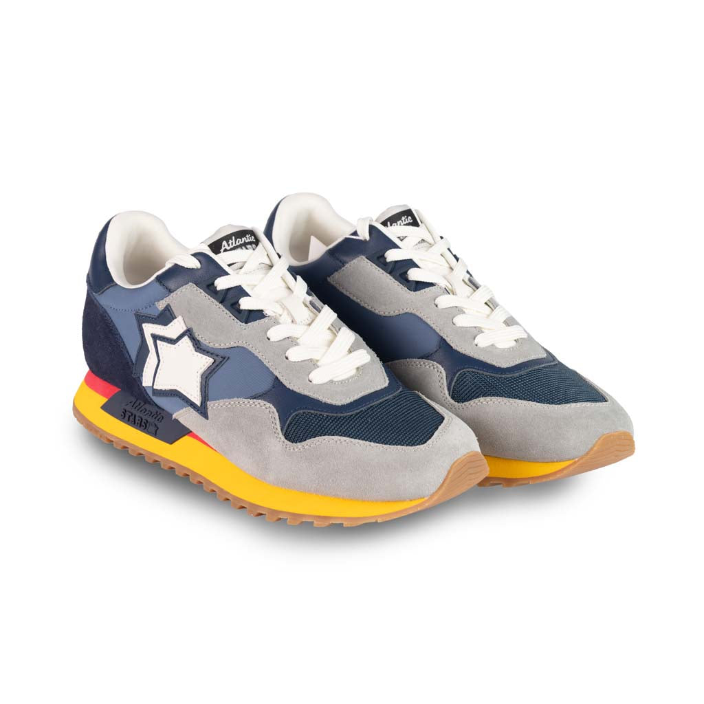 SNEAKERS UOMO ATLANTIC STARS MOD. "DRACO" - COL. GRIGIO / BLU