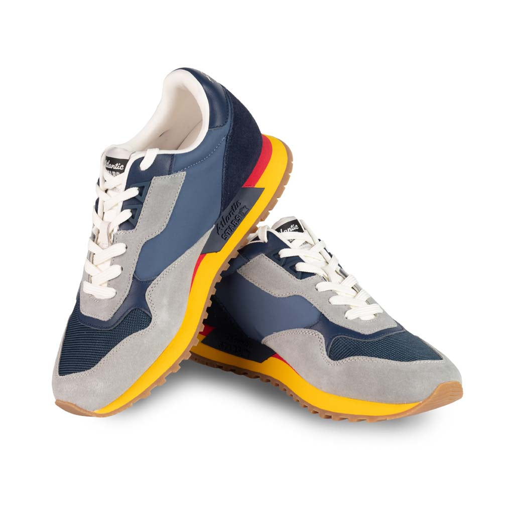 SNEAKERS UOMO ATLANTIC STARS MOD. "DRACO" - COL. GRIGIO / BLU