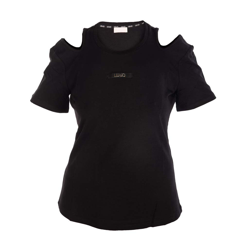 T-SHIRT DONNA LIU JO CUT-OUT - COL. NERO