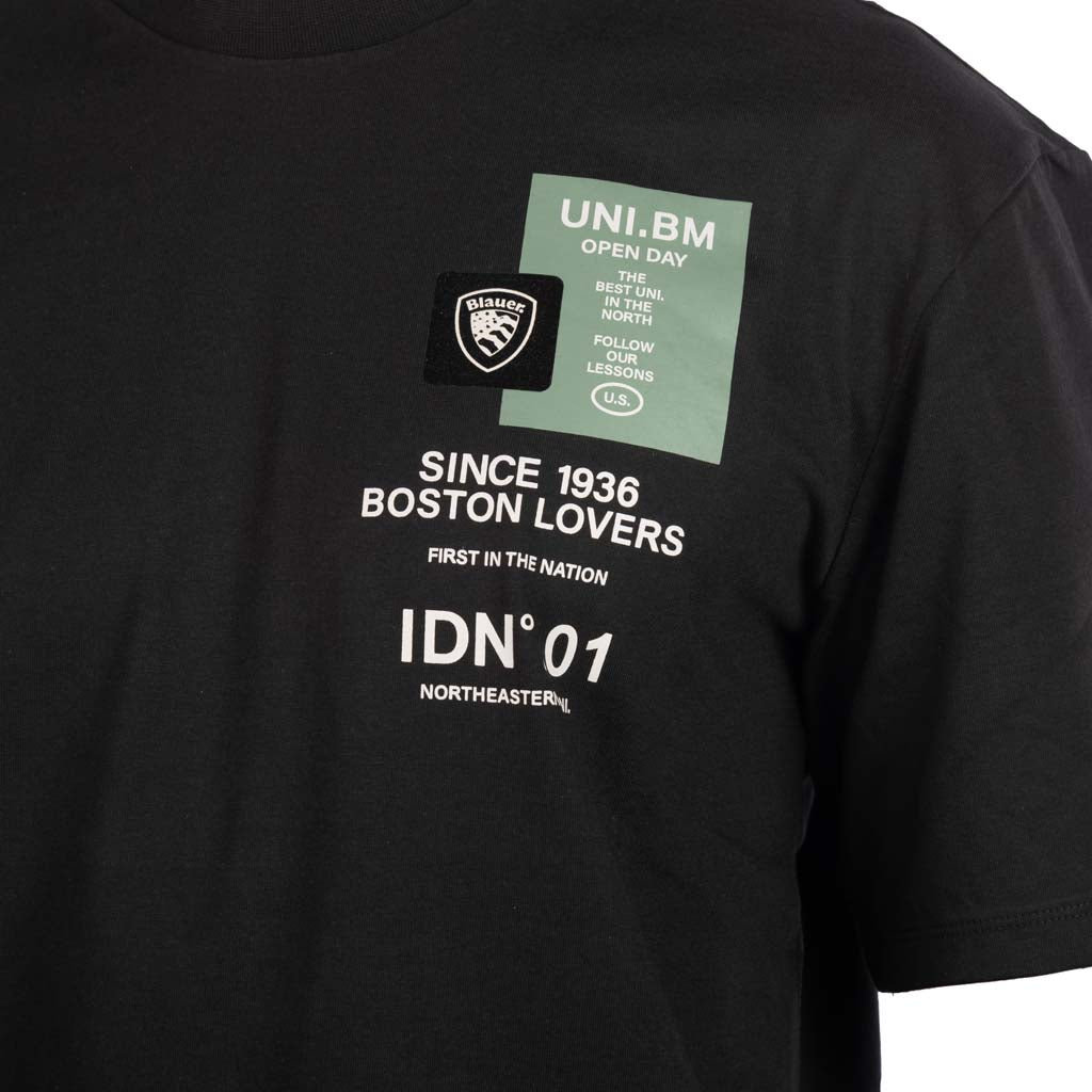 T-SHIRT UOMO BLAUER IN COTONE CON STAMPA - Colori disponibili: 4