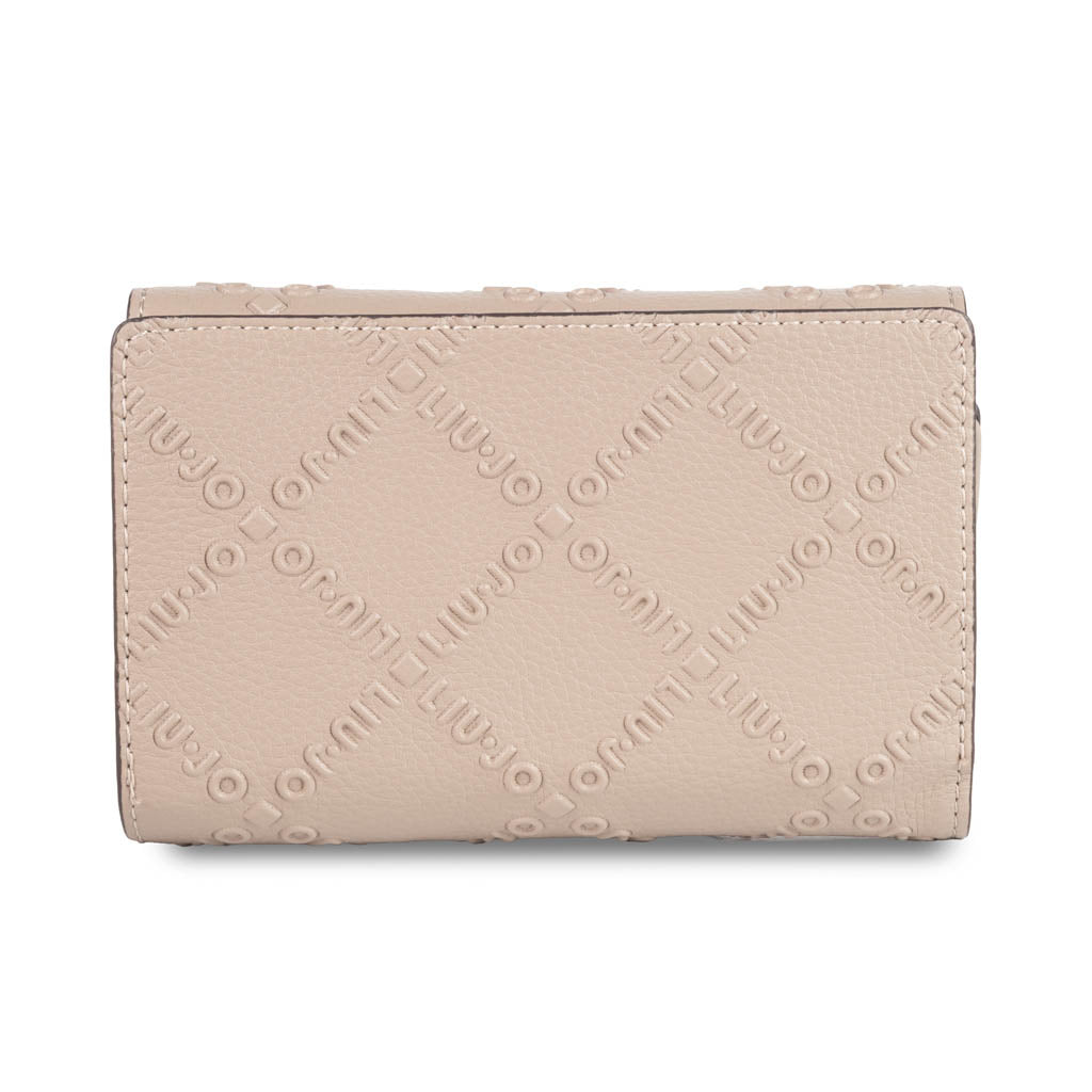 PORTAFOGLIO TRIFOLD DONNA LIU JO IN ECOPELLE LOGATA - COL. DESERT TAUPE